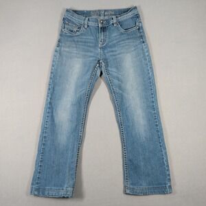 Heart of Stone Jeans Womens 30 (30x27) Blue Medium Wash Straight Leg Denim